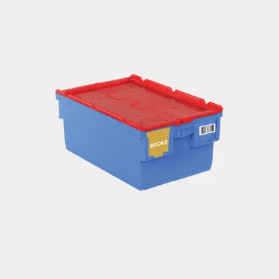 SQFTCB-991 600 X 400 SERIES Attached Lid Crates