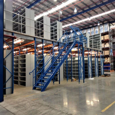 SQFTMS-2316 Mezzanine System with Slotted Angle Racks