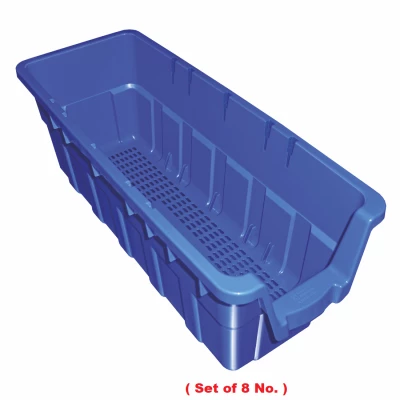 SQFTCB-4914 Jumbo bin with mesh base - set of 8