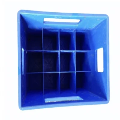 SQFTCB-6273 Blue Polypropylene Plastic Milk Bottle Crate