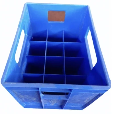 SQFTCB-6273 Blue Polypropylene Plastic Milk Bottle Crate