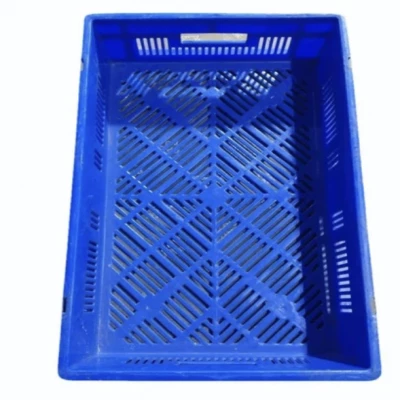 SQFTCB-6275 Blue Polypropylene Plastic Vegetable Crate