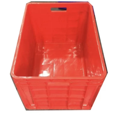 SQFTCB-6277 Red HDPE Plastic Crockery Tent Crate