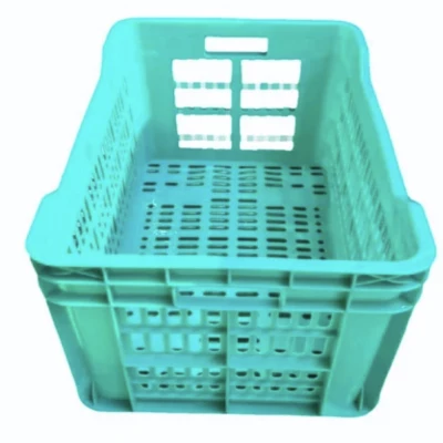 SQFTCB-6279 Green HDPE Plastic Vegetable Crate